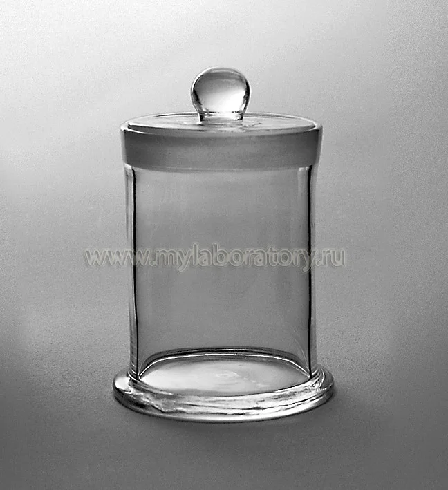 Сосуд толстостенный с пришлиф. пробкой 90х120мм(500мл) (для музейных препаратов)